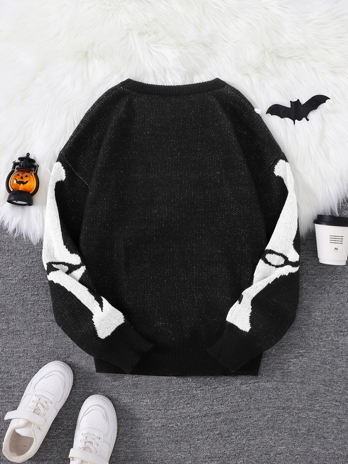 New Popular Autumn and Winter Backbone Jacquard Pattern Pullover Sweater Casual Round Neck Knitted Men's Pullover